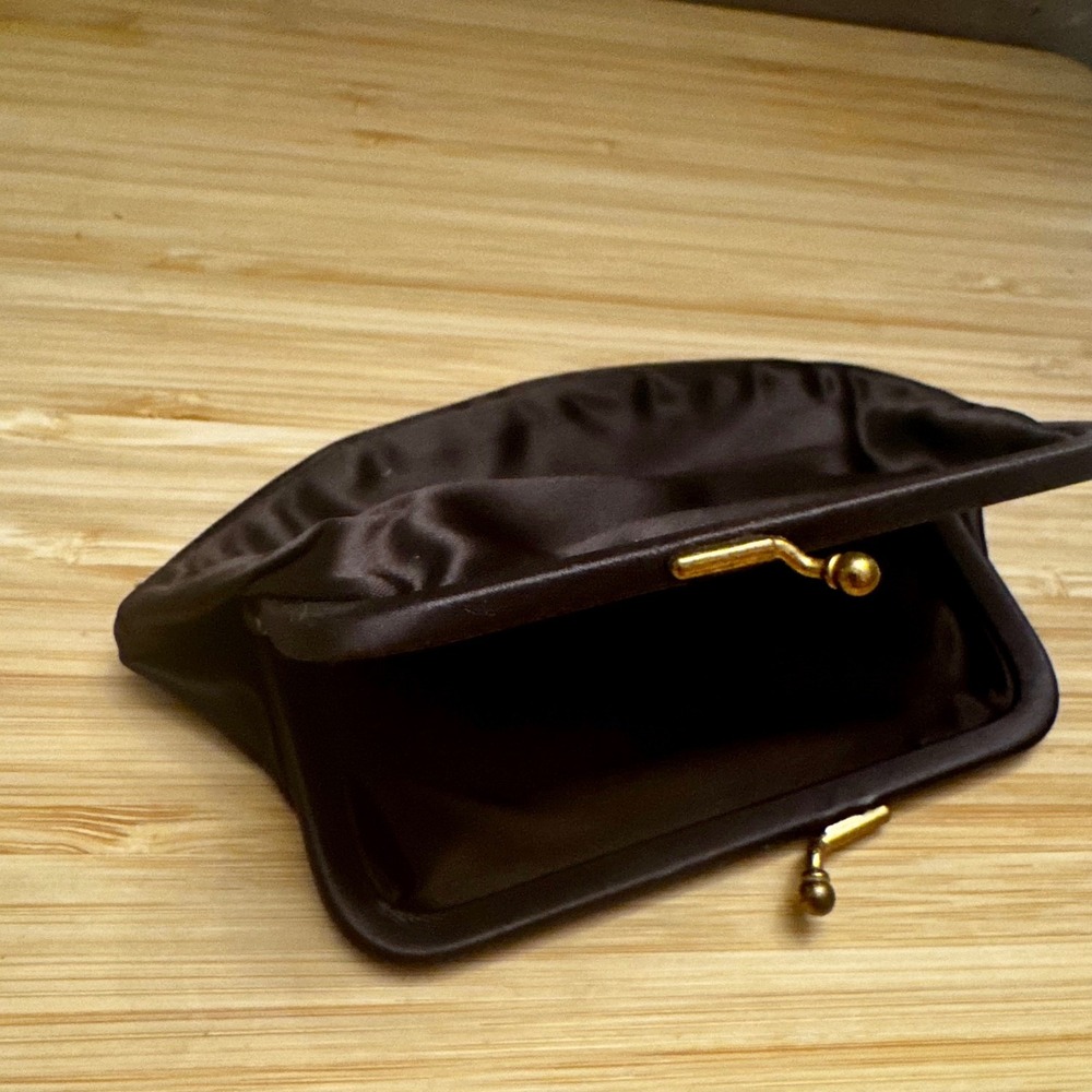 Vintage 1950s Lewis Gold Lamé Evening Bag‎ Set Mirror Coin Purse Comb Crown - Picture 8 of 12